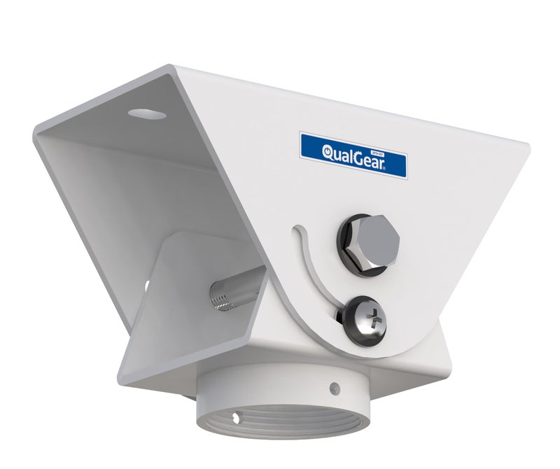 QualGear QG-PRO-PM-VCA-W Pro-AV Suspended Ceiling Adapter for 1.5", 6" X2', Adjustable Projector Accessory, White - Image 1